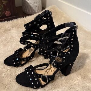 Sam Edelman Black Studded Women's Sandals